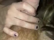 Boy cums in record time with this wet teen pussy after a sloppy blowjob 7/16