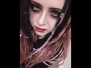 Obsessed friend made compilation goth doll talking like a complete Slut