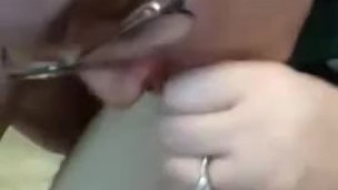 BBW gives bj at work (risky) 