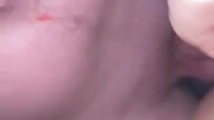 Tattooed blonde fucked from behind and cream pied