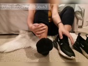 Girl takes her socks off after 12 hours walk  7/16