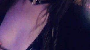Goth girl stripper tease