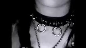 Goth girl smoking 