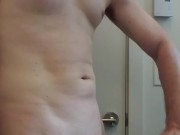 College Cock Cums Nice and Hard After a Workout - Huge Load after 3.3 miles!