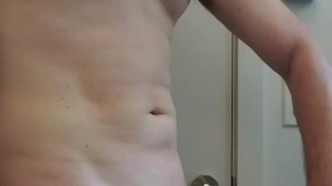 College Cock Cums Nice and Hard After a Workout - Huge Load after 3.3 miles!