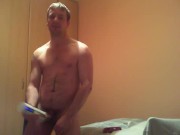 Fucking air jet watching porn and cumming 15/16