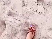 Sand & Blue Toenails @ The Beach