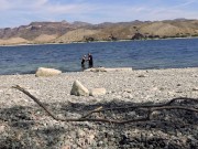 Kissing Outside in the Colorado River and Rimming Jamie Stone with Anal and Pussy Cream Pie 1/16