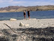 Kissing Outside in the Colorado River and Rimming Jamie Stone with Anal and Pussy Cream Pie 2/16