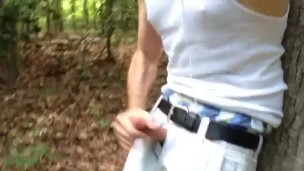 Jacking off in public