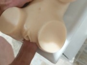 Sex toy fuck and cum
