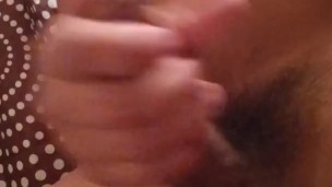 Stroking Big Young Uncut Cockk!!