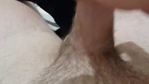 Playing with this dick after being horny all day .