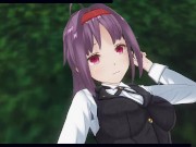 3D HENTAI Konno Yuuki gets fucked in the yard and takes a creampie 1/16