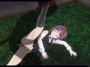 3D HENTAI Konno Yuuki gets fucked in the yard and takes a creampie 10/16
