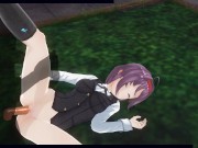 3D HENTAI Konno Yuuki gets fucked in the yard and takes a creampie 4/16