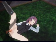 3D HENTAI Konno Yuuki gets fucked in the yard and takes a creampie 6/16