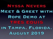 Nyssa Nevers At Her Rope Demo And Fan Meet & Greet at Tres Equis in Tampa FL before FetishCon 2019