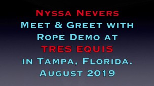 Nyssa Nevers At Her Rope Demo And Fan Meet & Greet at Tres Equis in Tampa FL before FetishCon 2019
