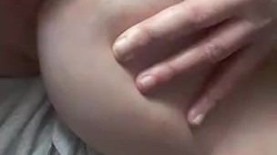 Licking and sucking my hard big nipples for you