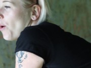 A slut Girl in Beautiful Nature has her Mouth Full of Sperm and is Happy / free 10/16