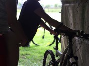 A slut Girl in Beautiful Nature has her Mouth Full of Sperm and is Happy / free 12/16