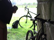 A slut Girl in Beautiful Nature has her Mouth Full of Sperm and is Happy / free 14/16