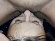 Моя любовница с небритой киской кончила на моем лице за минуту 2/16