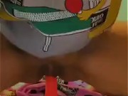 Amateur babe fucks her wet pussy 