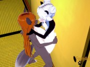 Furry Hentai 3D Yiff - Grey Fox & Panda Bear First Time Sex