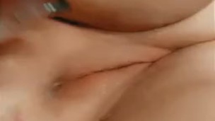 Admiring my creampie and fingering my soaked pussy 
