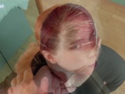 Мужчина Выебал в Рот и Киску Послушную Рыжую Скомняжку и Кончил на Сиськи 2/16