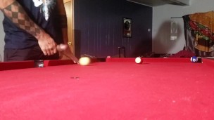 Playing pool with my dick