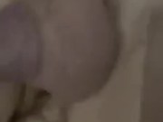 Mistress squeezes, slaps, punches, kicks balls and gives foot job to her bitch slave 4/16