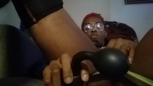 Playing with prostate vibrator toy from Fondlove