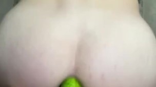 Albanian twink bouncing on a dildo 