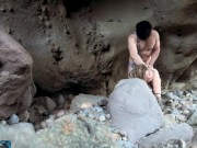Cave woman comes for sex and gets fucked in all her holes