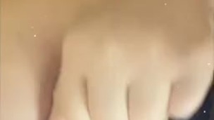 Playing with my tits and moaning for you 