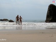 Sex On The Deserted Beach !! Amateur Brazilian Teen Sucked Dick and Taken Cum in the Face - Amateur 11/16