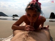 Sex On The Deserted Beach !! Amateur Brazilian Teen Sucked Dick and Taken Cum in the Face - Amateur 15/16