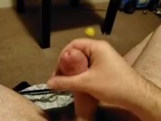 Big load of cum releasing from my cock