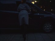  Hot Pussy gives a superb blow job in the car - Sperm loving and purring dripping sperm 1/16