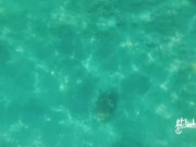 Naked adventures! Underwater sex games on a public beach ends in ruined orgasm. 6/16