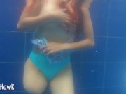 Amputee touches herself in the pool 10/16