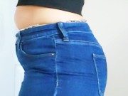 Sexy MILF Strip Teases in her Blue Jeans