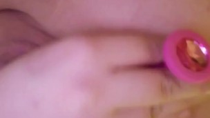 Pink butt plug