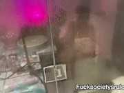 Squirting on the bathroom floor 10/16