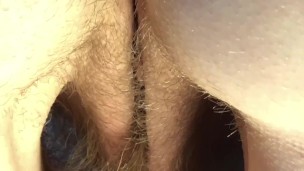 Legs Spread Playing with Long Hairy Bush for Daddy - Bunnie Lebowski 