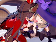 Genshin Impact - Amber X Lisa Threesome 3D Hentai