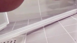 Girlfriend pissing in the shower 